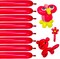 100pcs Red 260 balloons, Thickening Latex Long Twisting Balloons